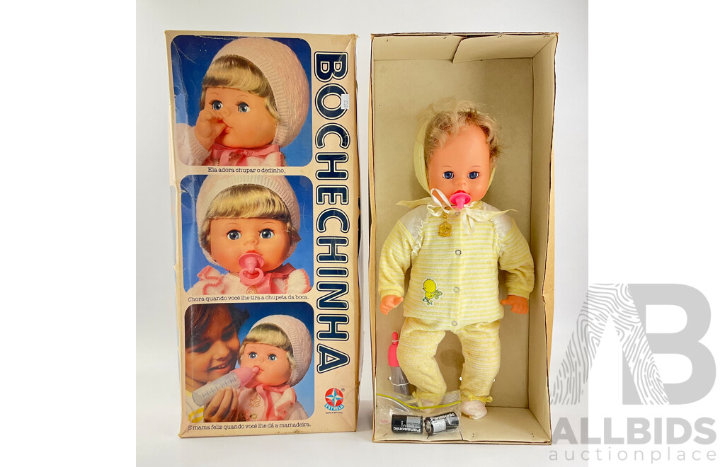 1980's Estrela Bochechinha Bottle/Dummy Doll in Original Box