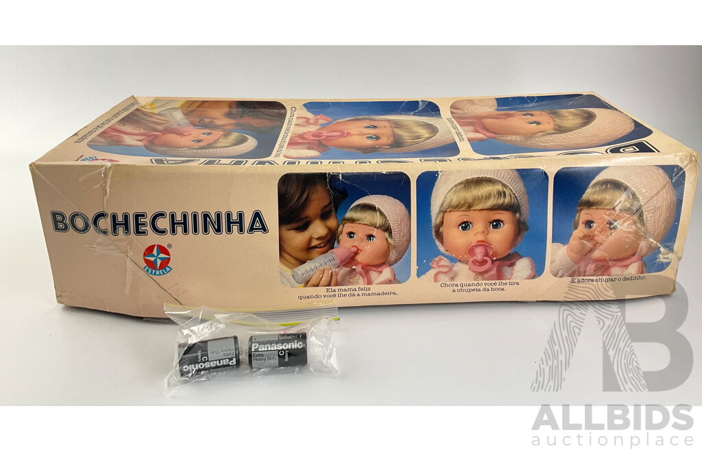 1980's Estrela Bochechinha Bottle/Dummy Doll in Original Box