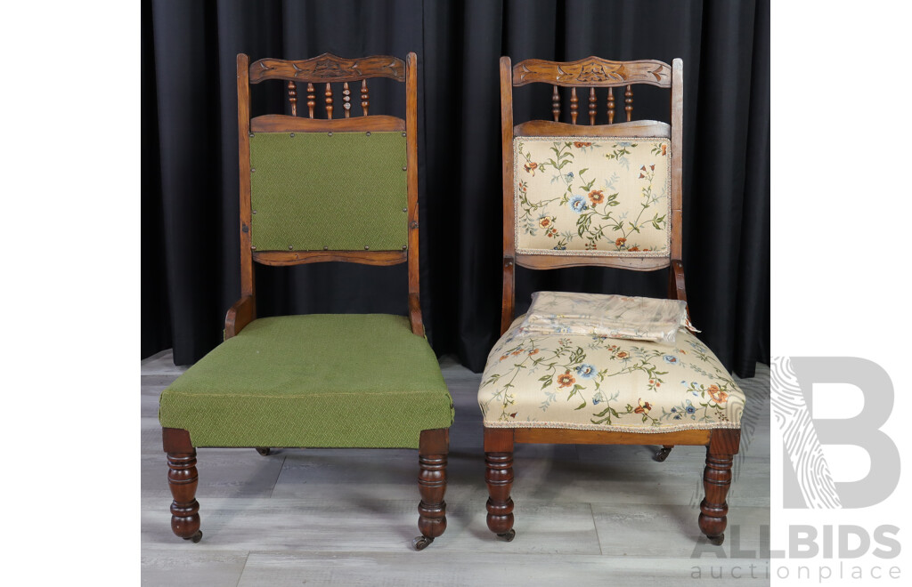 Pair of Edwardian Matched Sitting Room Chairs