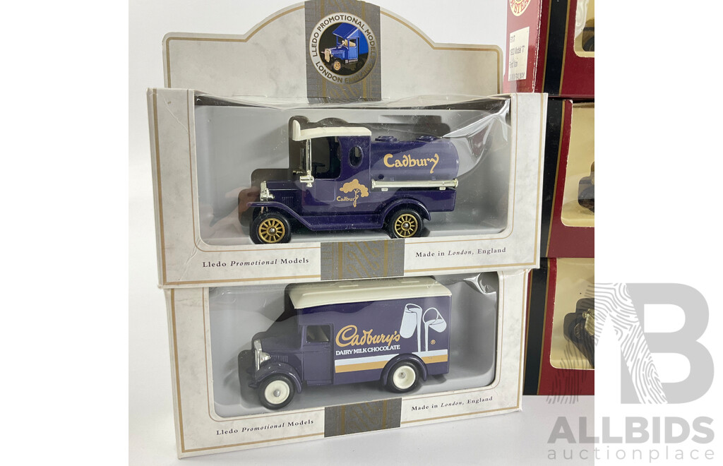 Collection of Diecast Vehicles Including Days Gone Golden Age of Steam, Lledo Promotional Vehicles and Australia Post Letter Box and Scooter with Functional Brakes