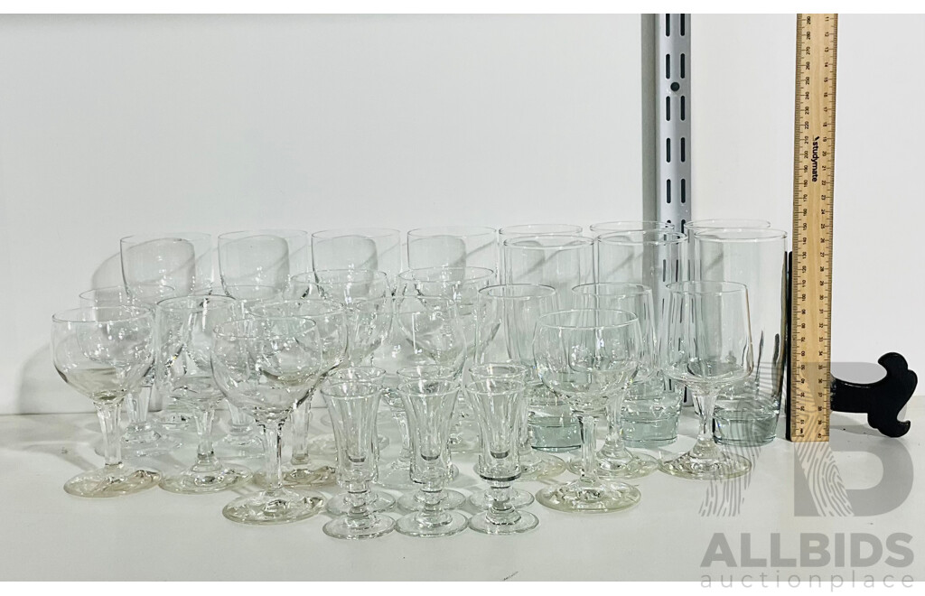 Collection of Glass and Stemware