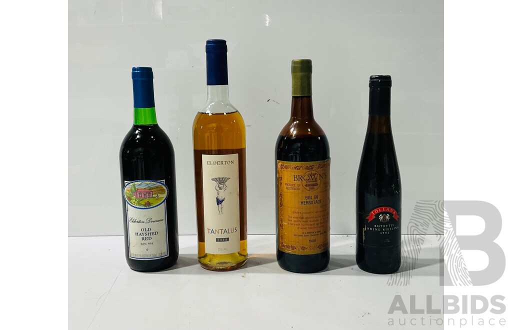 Collection of Mixed Wines Including Elderton Mixed Wine, Elderton Old Hayshed Red and Mkds