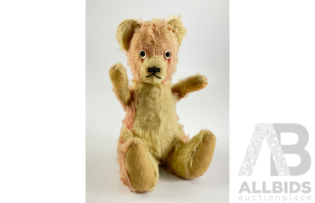 1930's Stuffed Toy Teddy Bear with Glass Eyes