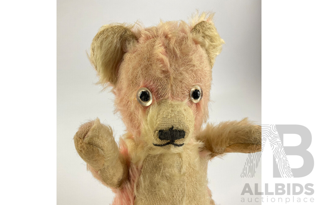 1930's Stuffed Toy Teddy Bear with Glass Eyes