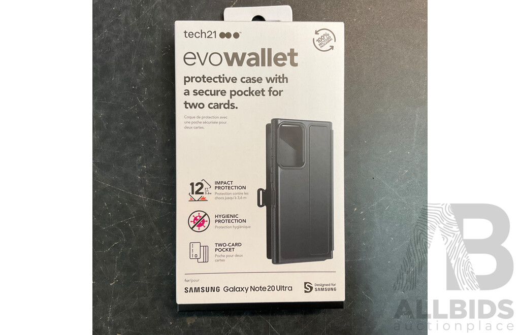 TECH21 EvoWallet Phone Case for Galaxy Note20 Ultra - Lot of 70