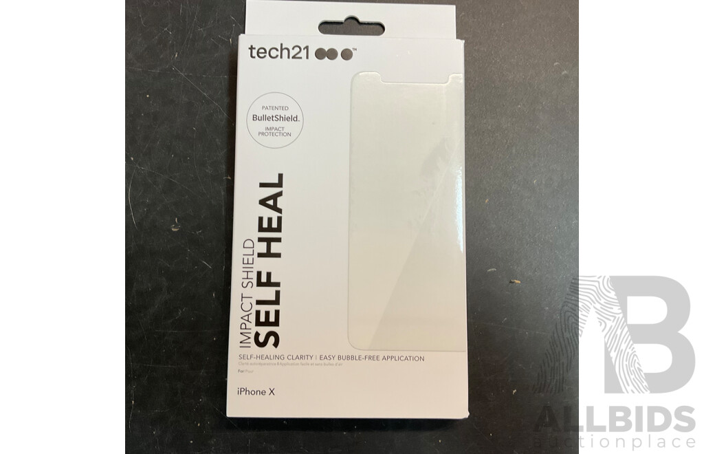 TECH21 Impact Shield with Self Heal Screen Protector for IPhone X - LOT of 200