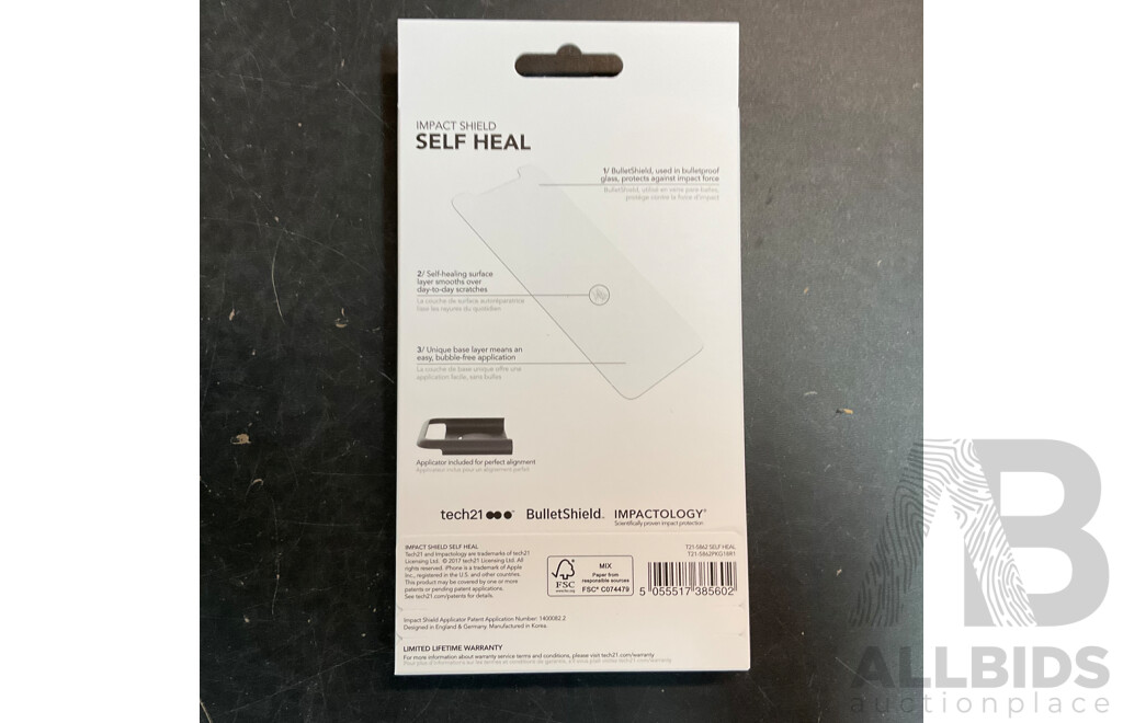 TECH21 Impact Shield with Self Heal Screen Protector for IPhone X - LOT of 200