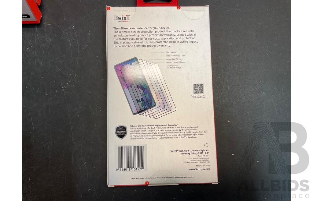 3SIXT PrismShield Screen Protector for Galaxy S21 Series - Lot of 102