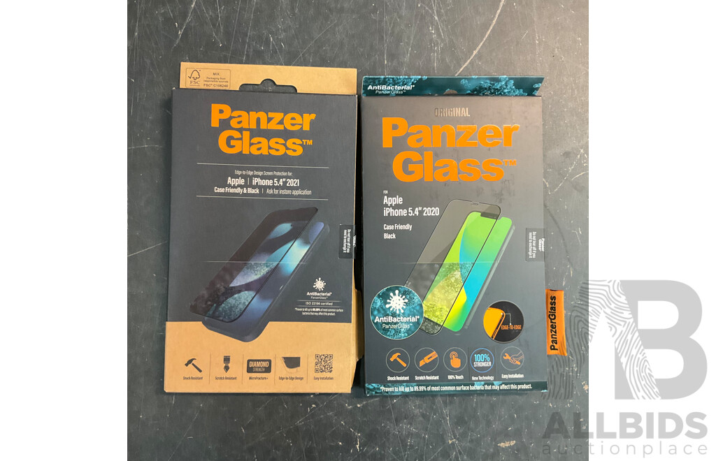 PANZER GLASS Screen Protector for IPhone 13 Mini & IPhone 12 Mini - Lot of 110