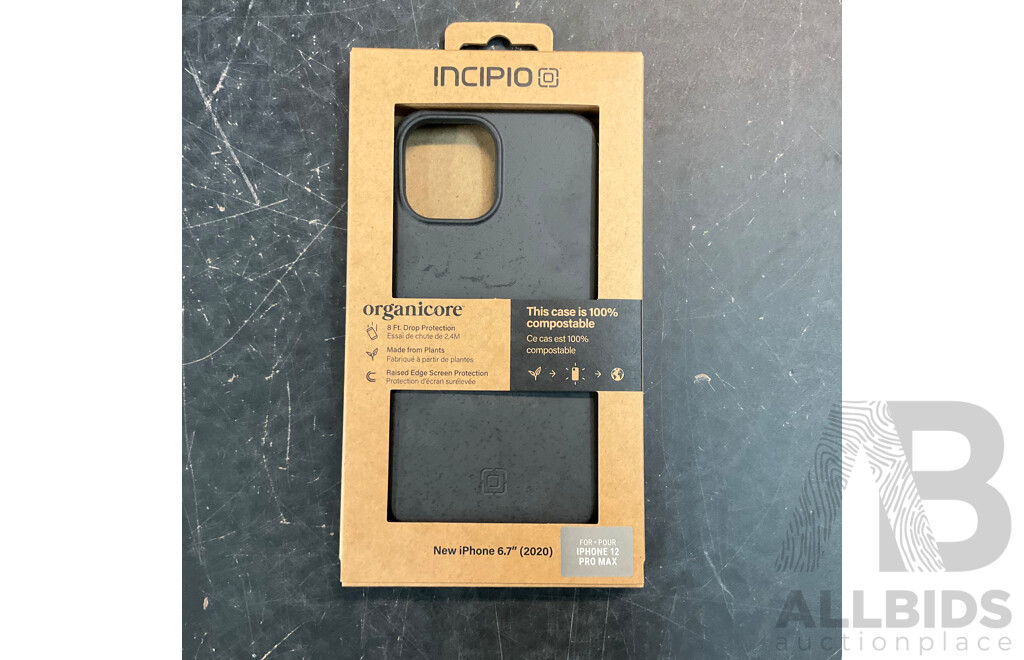 INCIPIO Phone Case for IPhone 12 Pro Max & Tech21 Screen Protector for IPhone 12 Mini - Lot of 103