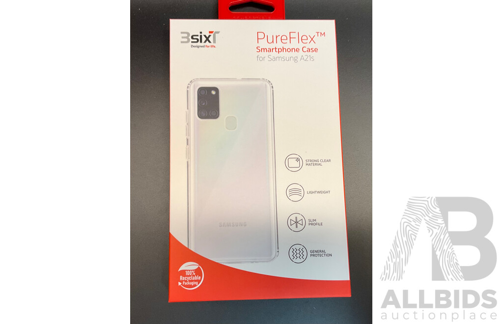 3sixT PureFlex Smartphone Case for Samsung A21s & INCIPIO Smartphone Case for Galaxy Note 10 Plus 5G - Lot of 78 - Estimated Total ORP $ 2,000.00