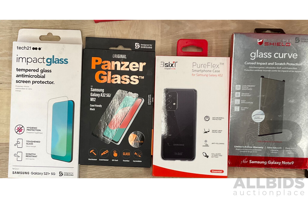 TECH21,3SIXT, INVISBLE SHIELD & Assorted of Phone Case & Screen Protector for Galaxy S21 Series, Note 10 and More