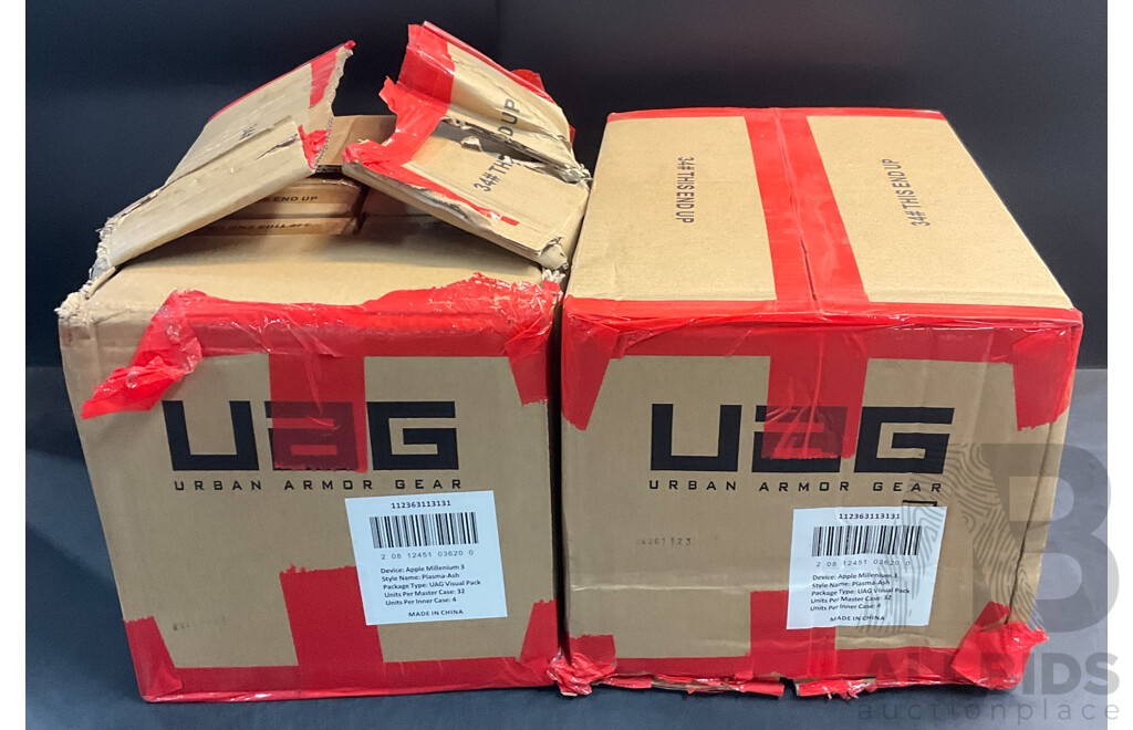 UAG Apple Millenium 3 IPhone 12 Pro Max Phone Cases Plasma-Ash Design in Damaged Boxes - Lot of 64 - ORP $3,840.00