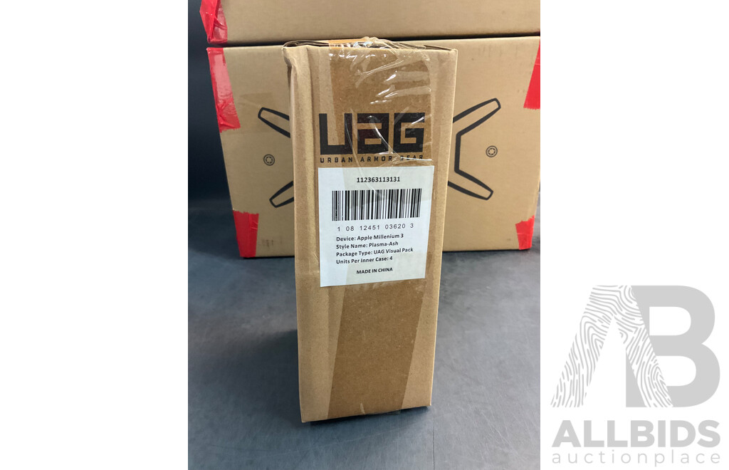 UAG Apple Millenium 3 IPhone 12 Pro Max Phone Cases Plasma-Ash Design in Damaged Boxes - Lot of 64 - ORP $3,840.00