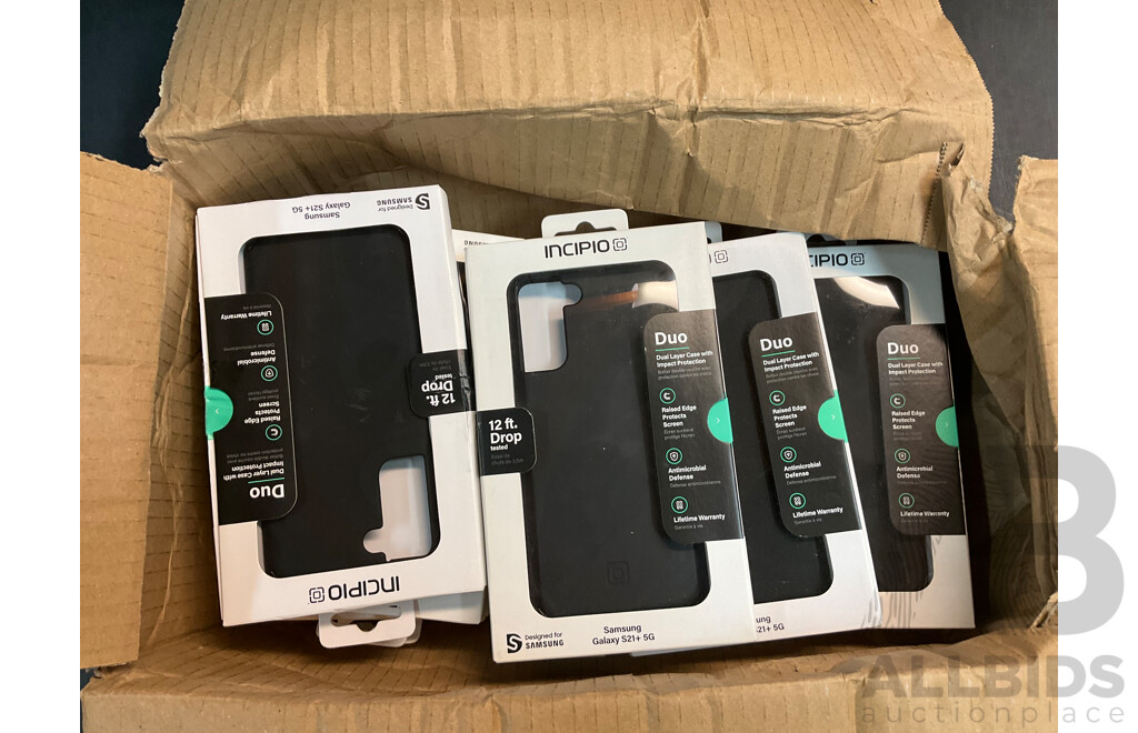 Incipio (SA-1094-BLK) Duo Case for Samsung Galaxy S21+ 5G Black - Lot of 98 - Estimated ORP $3,920.00