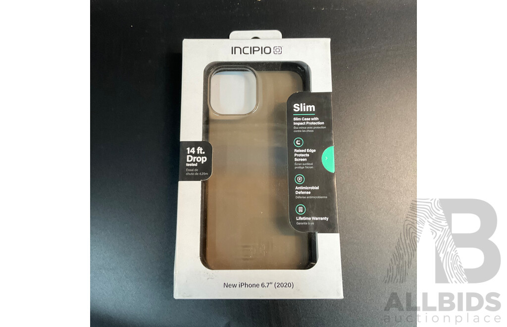 INCIPIO Slim Smartphone Case for IPhone12 Pro MAX - Lot of 69 - Estimated Total ORP$ 2,070.00