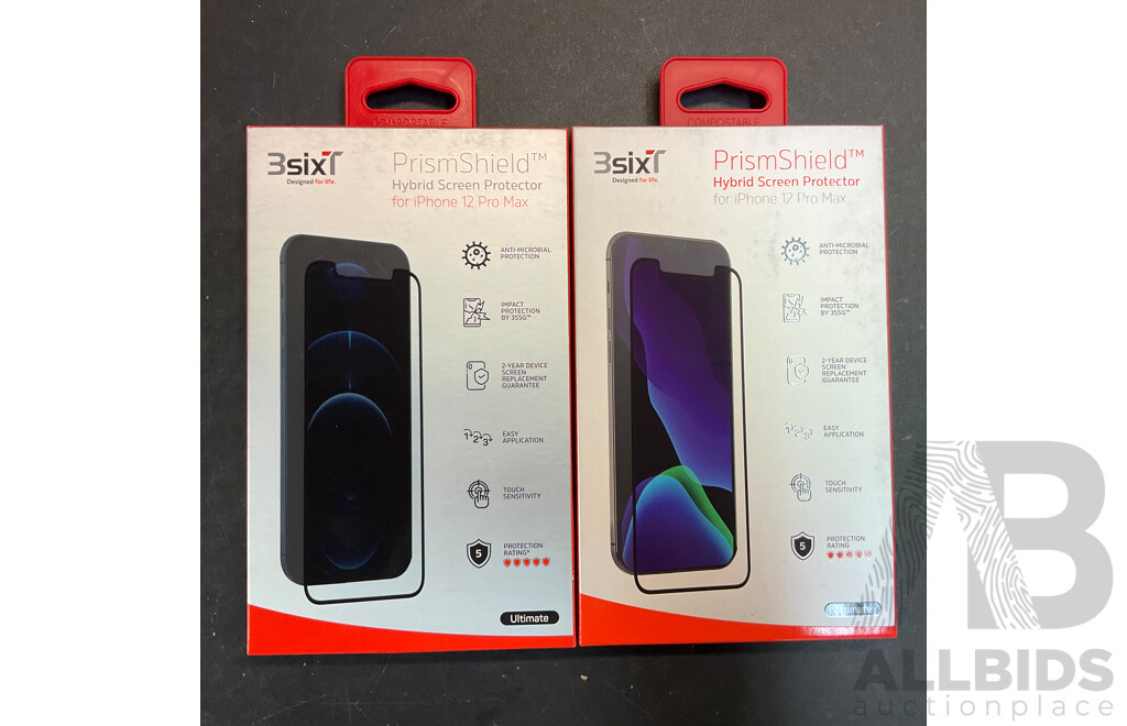 3SixT Hybird Screen Protector for IPhone 12 Pro Max - Lot of 114