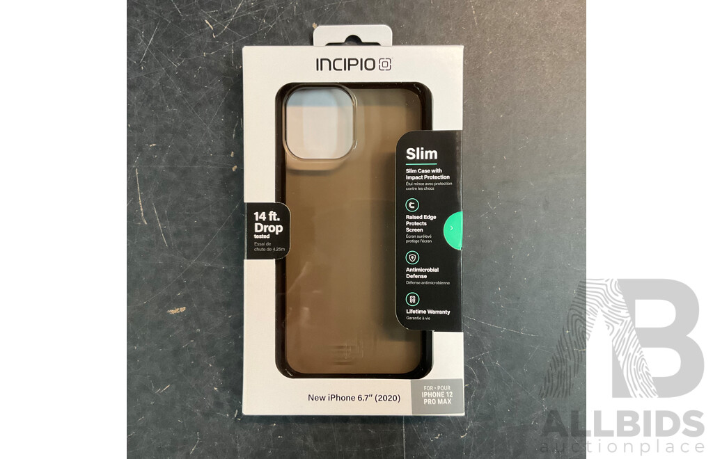 INCIPIO Slim & Organicore Phone Case for Iphone 12 Pro Max - Lot of 64