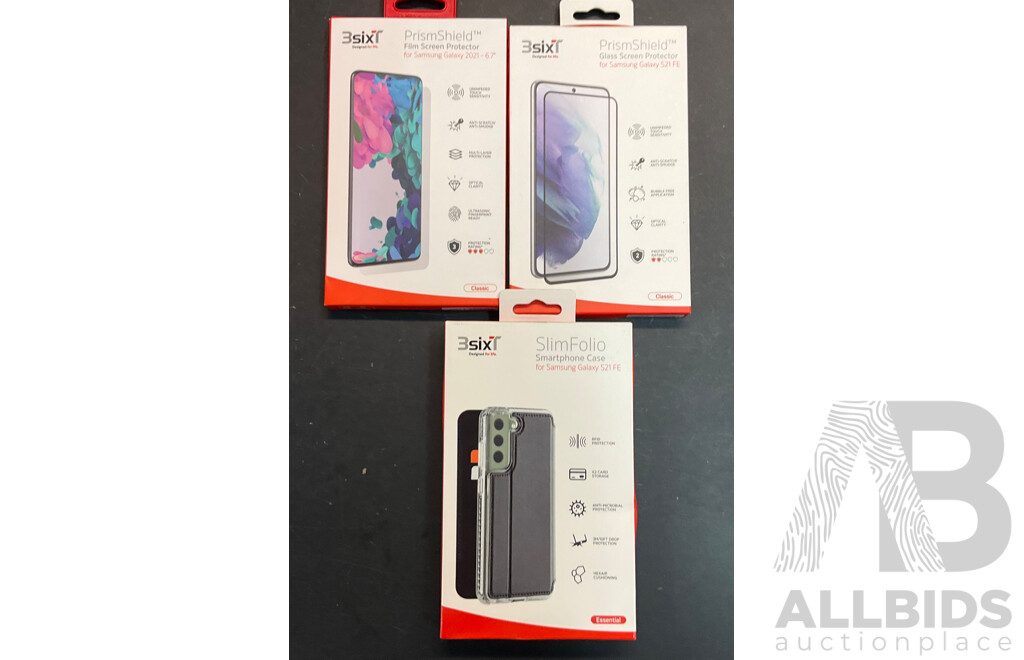 3SixT, Tech21, INVISIBLE SHIELD & Assorted of Phone Case/ Screen Protector for Samsung, Apple,Google, OPPO