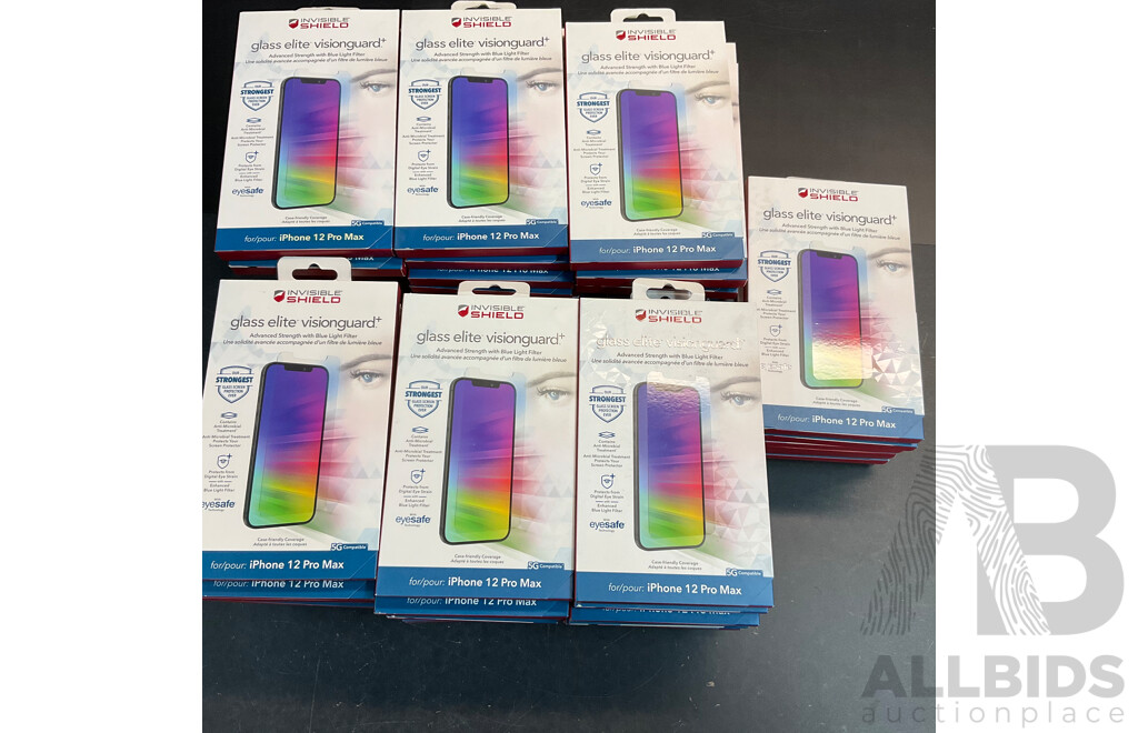 INVISIBLE SHIELD Screen Protector for IPHONE 12 Pro MAX - Lot of 67