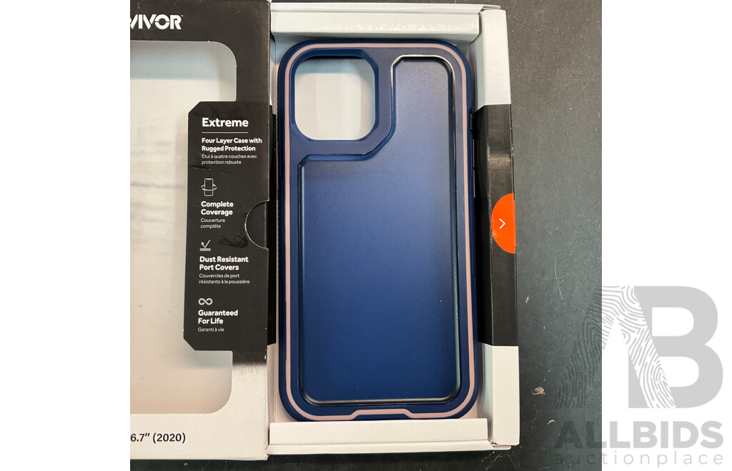 SURVIVOR Extreme Blue Phone Case for IPHONE 12 Pro Max - Lot of 49