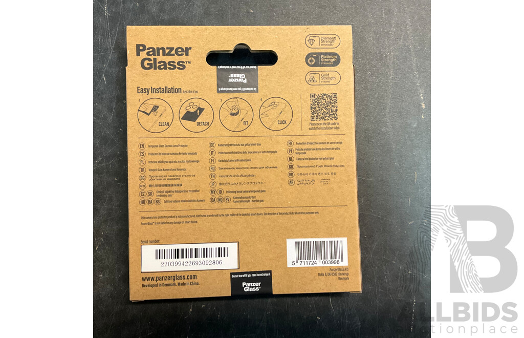 PANZER GLASS Camera Protector for IPHONE 14 Pro and 14 Pro Max - Lot of 120