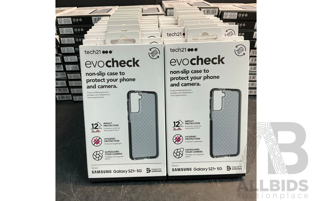 TECH21 EVOCHECK Phone Case for Galaxy S21+ 5G  & UAG PLYO Phone Case for Galaxy S20+ - Lot of 96