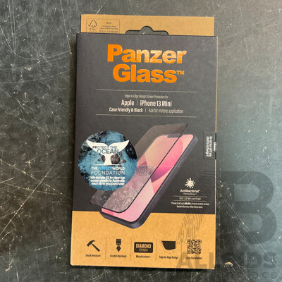 PANZER GLASS Edge to Edge Design Screen Protector for IPhone 13 Mini - Lot of 200