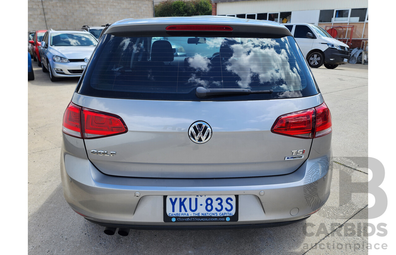 5/2015 Volkswagen Golf 90 TSI AU MY15 5d Hatchback Silver Or Chrome 1.4L