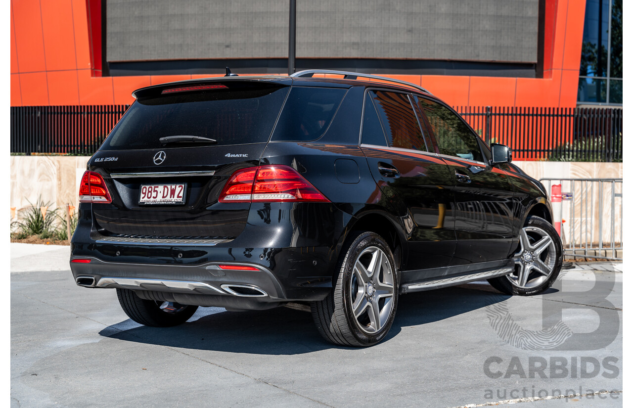 11/2016 Mercedes Benz GLE250d AMG Package (AWD) 166 4d Wagon Obsidian Black Turbo Diesel 2.1L