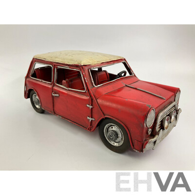 Boyle Industries Steel Display Cars, Morris Mini and Sports Coupe