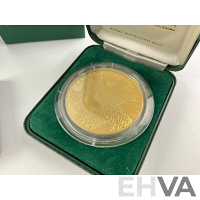 Australian RAM 1988 Bicentennial Commemorative Medallion and Perth Mint Gold Plated Medallion