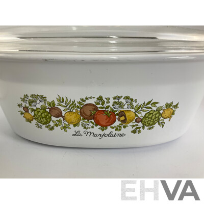 Vintage Corning Ware Spice of Life Cassarole Dishes with Lids