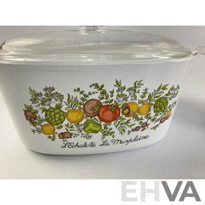 Vintage Corning Ware Spice of Life Cassarole Dishes with Lids