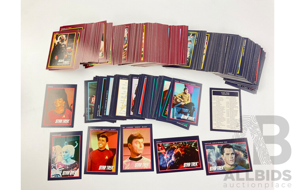 Star Trek Master Series Trading Cards with 1991 25th Anniversary Series One and Two