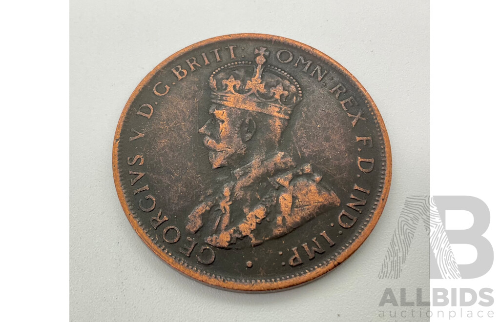 Rare Australian 1925 One Penny