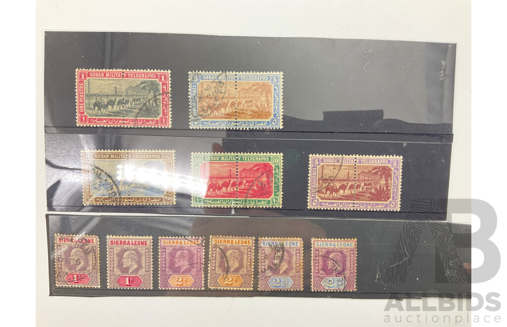 Australian RAM  2023 Commemorative Fifty Cent, Emperor Penguin, Sierra Leone Stamps QV, KEVII, 1903 Short Set, Sudan 1892-99 Military Telegraph Stamps