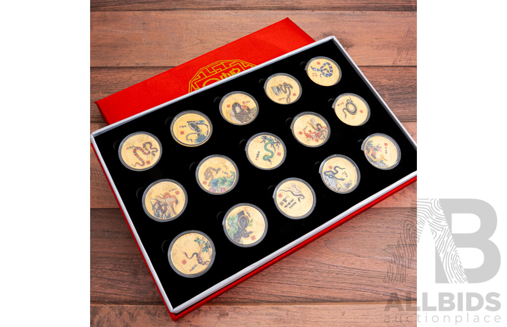 Chinese Lunar Year of the Snake Fifteen Coin Set