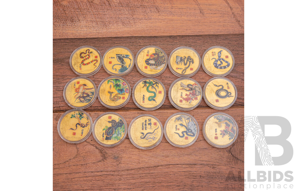Chinese Lunar Year of the Snake Fifteen Coin Set
