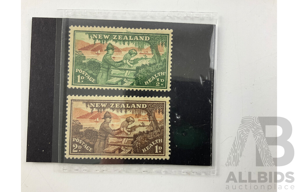 Bermuda 1972 Silver Proof One Dollar, Silver Wedding, Six New Zealand Threepence, 1948 Crown, Predecimal Health Stamps, Three Sunlight Soap Post Cards, Silver Teddy Bear Bracelet