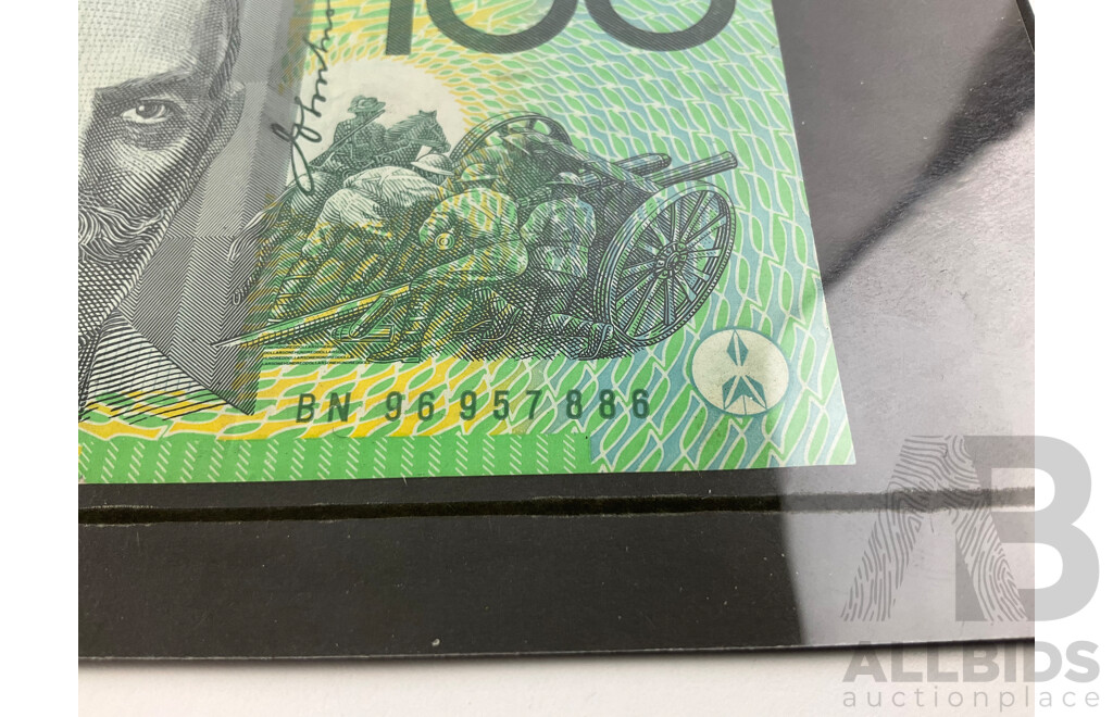 Australian 1996 One Hundred Dollar Test Note, BN 96957886