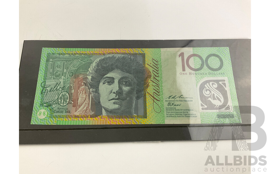 Australian 1996 One Hundred Dollar Test Note, BN 96957886