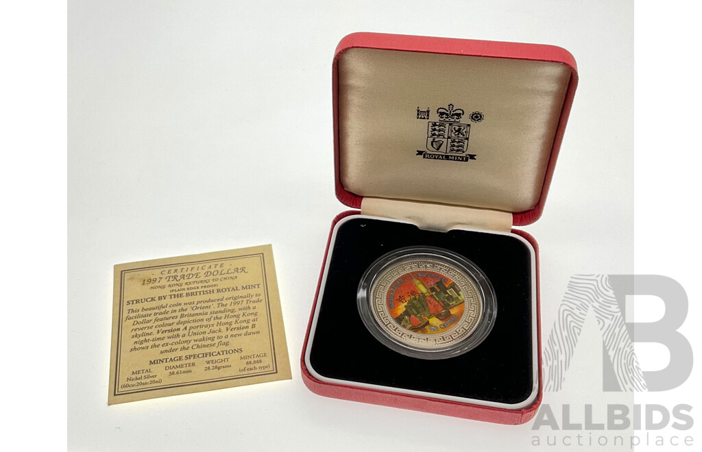 British Royal Mint 1997 Trade Dollar, Hong Kong Returns to China