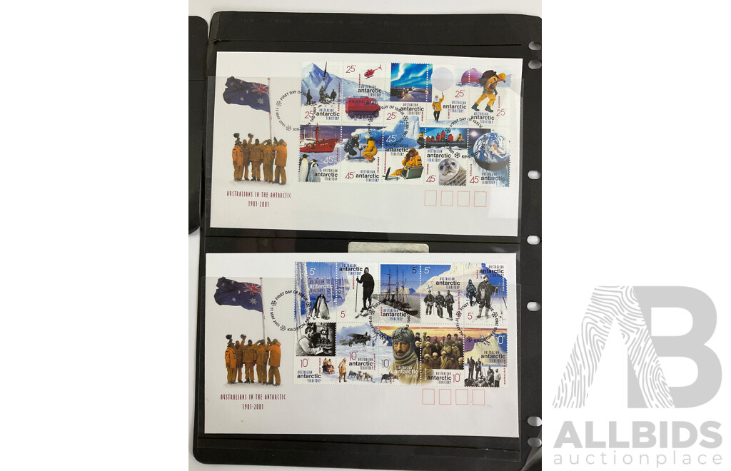 Australian 1992 Five Dollar Note, Fraser/Cole AA Prefix, 1947 Antarctic Research Expedition Stamped Letter, 2001 Australian Antarctic First Day Covers