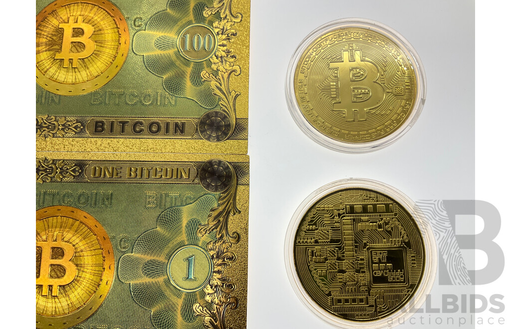 2013 Novelty Bitcoin Medallions and Notes