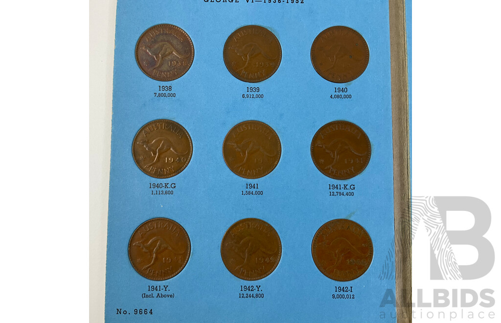 Three Australian Whitman Penny Albums 1911-1936, 1938-1952, 1953-1964 Including 1925 and 1946