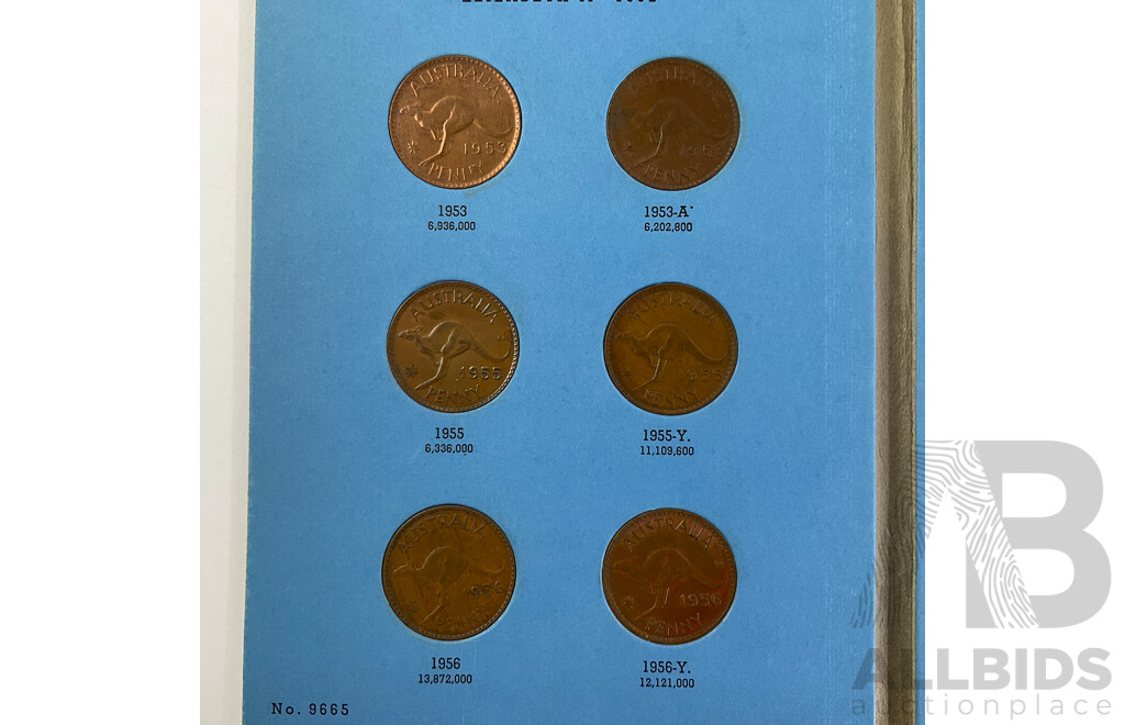 Three Australian Whitman Penny Albums 1911-1936, 1938-1952, 1953-1964 Including 1925 and 1946