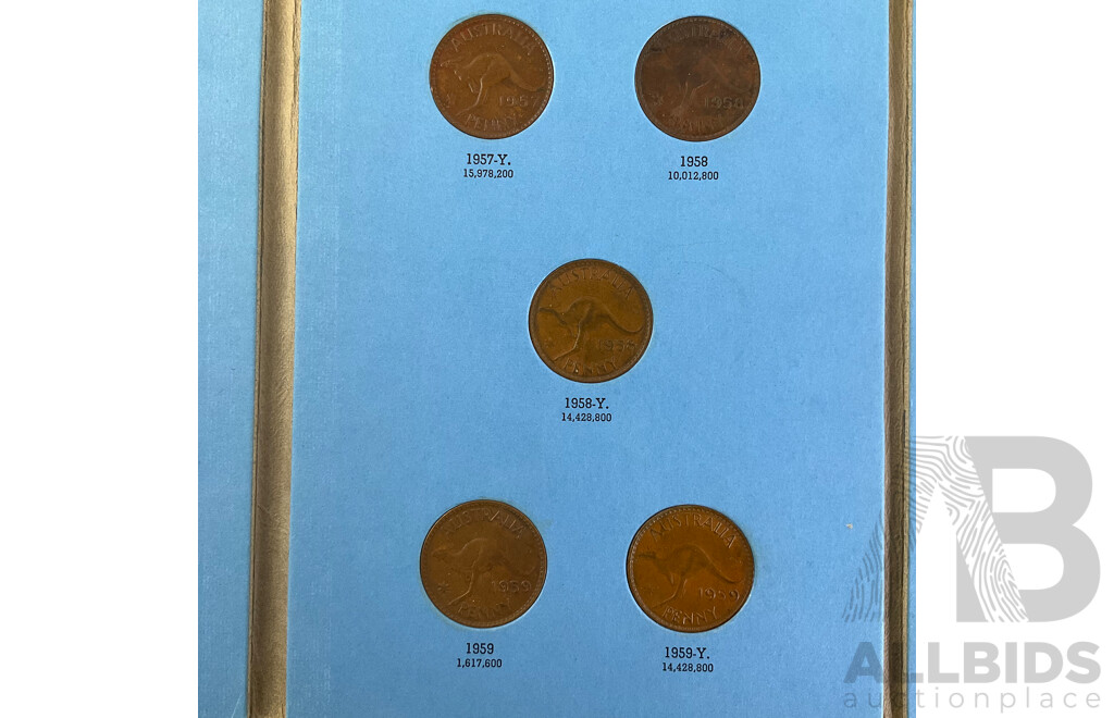 Three Australian Whitman Penny Albums 1911-1936, 1938-1952, 1953-1964 Including 1925 and 1946