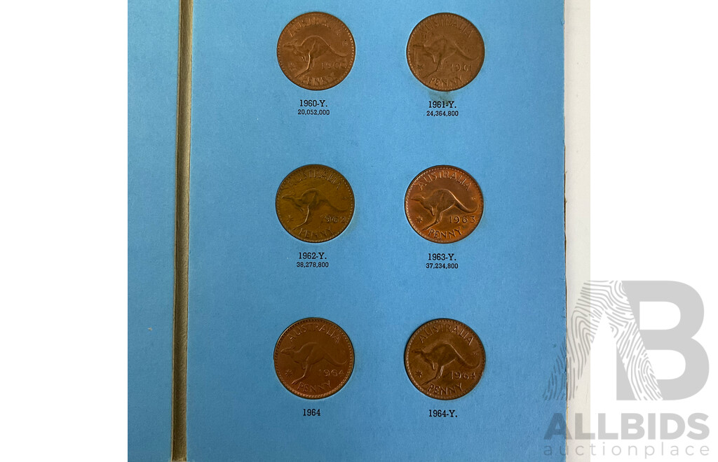 Three Australian Whitman Penny Albums 1911-1936, 1938-1952, 1953-1964 Including 1925 and 1946