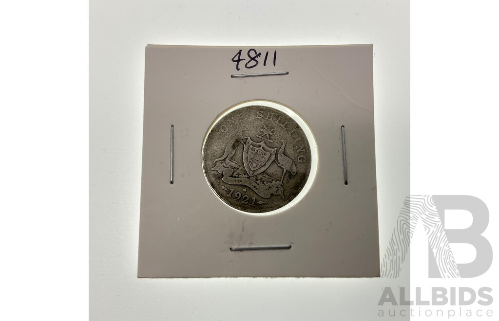 Australian 1921 Silver Star Shilling, Two 2024 One Dollar Coins 'Bluey Bucks' , 2021 Two Dollar Indigenous Service, New Zealand 1933 Silver Florin, Three USA 1941 Silver Dimes, Novelty Bitcoin Note and Coin